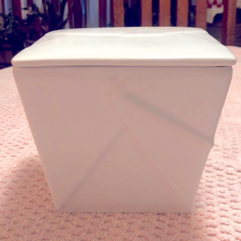 Threshold Chinese White Porcelain Takeout Box 5.5”x5.5”